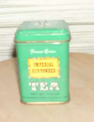 Vintage ~ Jon Wagner & Sons Finest Green Imperial Gunpowder Tea Tin W/ Lid • $0.50