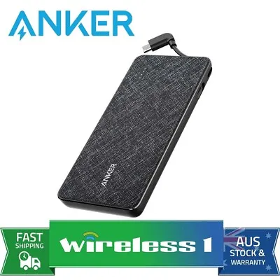 $79 • Buy Anker PowerCore+ 10000mAh Power Bank With Type-C Cable - Black Fabric [A1221T11]