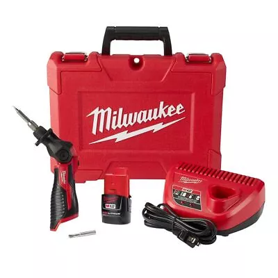 Milwaukee 2488-21 M12 Soldering Iron Kit With 3-Stop Pivoting Head NEW • $159