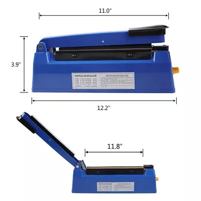 8  12  16  Hand Impulse Heat Sealing Sealer Machine Poly Element Plastic Sealer • $24.99