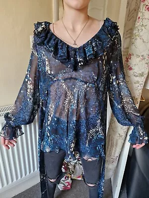 Womens Long Sleeve Sheer Blouse Size 18 From Jasper Conran • £2.20