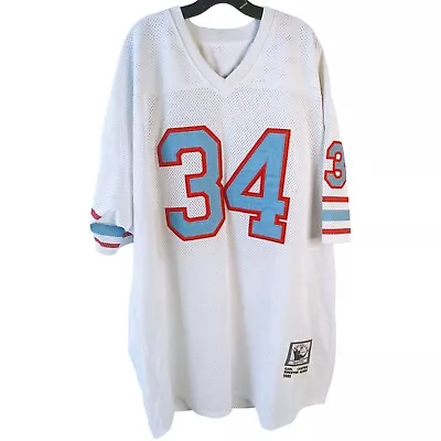 Mitchell & Ness 1980 ThrowBack Houston Oilers Earl Campbell #34 Jersey Size 58 • $12.50