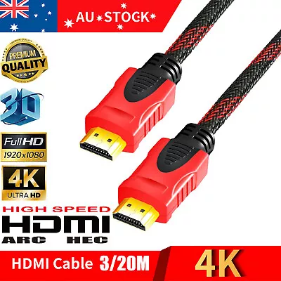 Premium HDMI Cable V1.4 Gold Plated 3D HD 4K 2160P 1080P HEC ARC High Speed PS5 • $9.99