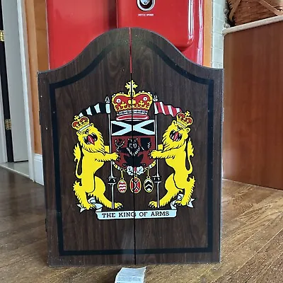 King Of  Arms Dart Board Vintage Cabinet & Board  • $30