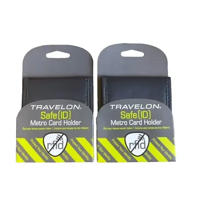 Travelon Wallet Safe ID Metro Card Holder RFID Shielding Blocker Lot Of 2 • $10.99