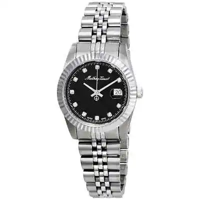 Mathey-Tissot Mathey III Quartz Crystal Black Dial Ladies Watch D810AN • $89.23