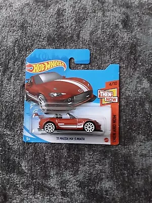 HOT WHEELS 2021 15 MAZDA MX-5 MIATA THEN AND NOW 4/10 BNIP Short Card 1:64 • £2.75