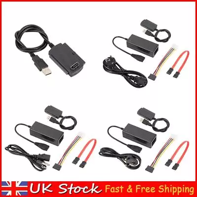 USB 2.0 To SATA PATA IDE Cable Adapter Kit For 2.5 3.5 Inch SSD Hard Drive Disk • £7.79