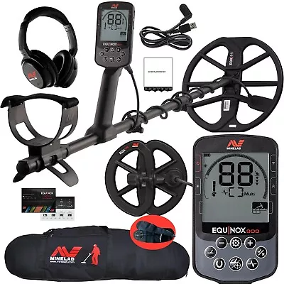 Minelab EQUINOX 900 Multi-IQ Metal Detector With 11  And 6  Coils And Padded Bag • $1199
