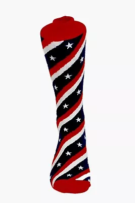 Men's American Flag Patriotic Novelty Crew Socks Shoe Size 6-12.5 • $9.99