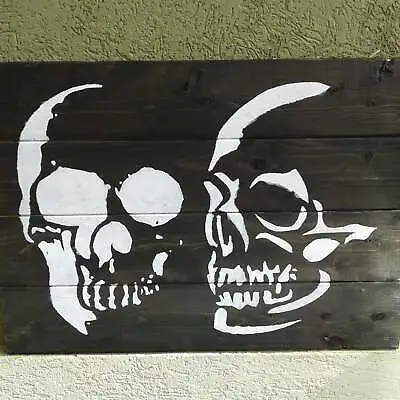 Skull Stencil - Stare And Profile Skulls Skeleton Airbrush Stencils & Templates • $15.99