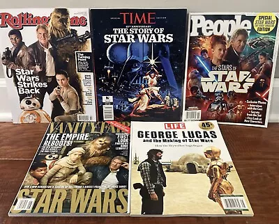 Lot Of 5 Star Wars Magazines People Vanity Fair 2015 Time 2022 Special Edition • $16