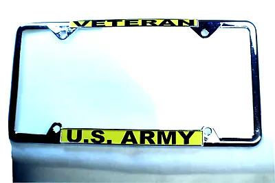 MILITARY LICENSE PLATE FRAME Legal In All States Veteran/U.S. Army #9997 • $19.95