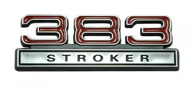 Ford Mustang Red & Chrome 383 Stroker Emblem 4  X 1.5  • $12.13