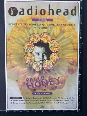 RADIOHEAD - PABLO HONEY 1993 15X11  Poster Sized Press Advert L223 • £12.99