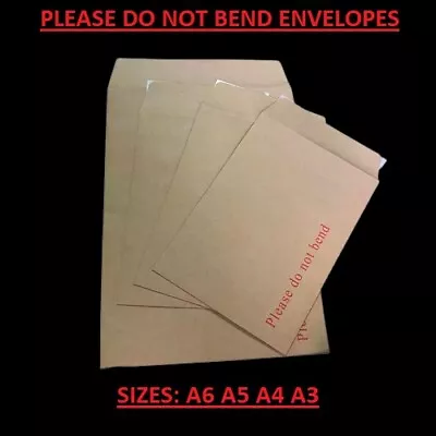 Please Do Not Bend Envelopes Manilla C6 C5 C4 C3 Strong Hard Backed  • £2.65