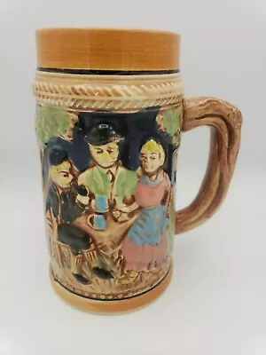 MEDIEVAL MUG BEER STEIN CUP 5  PAINTED CERAMIC RENAISSANCE Viking Folk LARP • $18.99