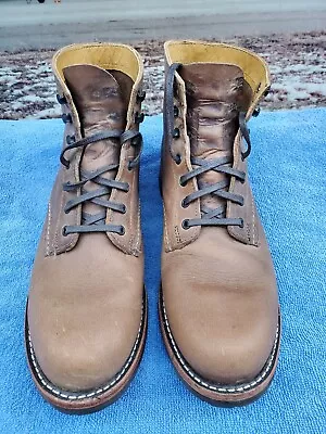 Wolverine 1000 Mile Boots Natural Leather Mens 9.5 D Vibram Sole USA W080075 • $156