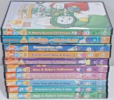 MAX AND RUBY 10 DVD Lot NICK JR. CHILDREN'S KIDS FAMILY No Doubles All Tested+ • $45