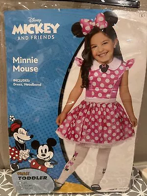 Disney Mickey And Friends Minnie Mouse Toddler Halloween Costume Sz 3T-4T • $16.99