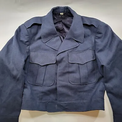 Vintage Military Blue Dress Jacket Size 38S K-3075 • $35.95