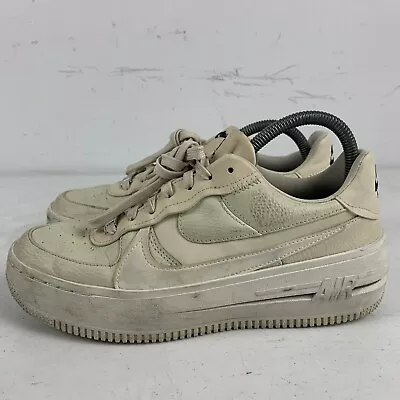 Nike Air Force 1 PLT.AF.ORM Women's US 9 Shoes Fossil Sneaker Free Postage • $79.95