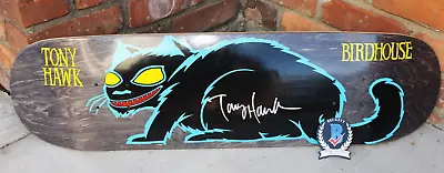 Tony Hawk Signed Birdhouse Evil Cat Horizontal Skateboard Deck Beckett Coa Bas • $1548.57