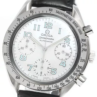 OMEGA Speedmaster 3802.71.53 Chronograph White Shell Dial Automatic Boy's_805175 • $3832.60