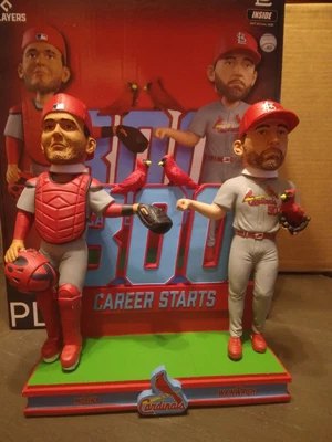 $125 • Buy Yadier Molina Adam Wainwright 300 Career Start St. Louis Cardinals Bobblehead