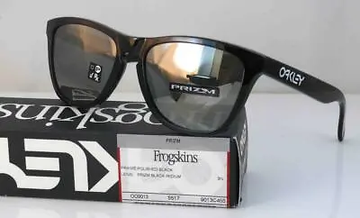 $149.99 • Buy Oakley Sunglasses Frogskins Polished Black Frame Prizm Black Iridium Lenses New