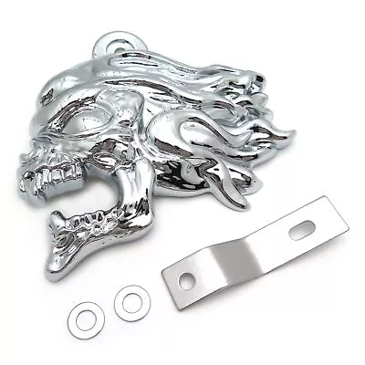 $22.98 • Buy Chrome Zombie Head Horn Cover For Harley 92-20 W/ Side Mount  Cowbell  All V-Rod