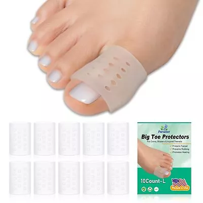 Big Toe Protectors 10pcs Gel Toe Caps Open Toe Sleeves Breathable Toe Covers ... • $19.15