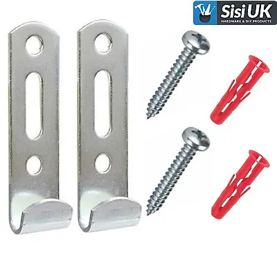 51mm HEAVY DUTY STEEL PICTURE PLATE J HOOK FRAME MIRROR CANVAS HOOKS HANGING • £18.75