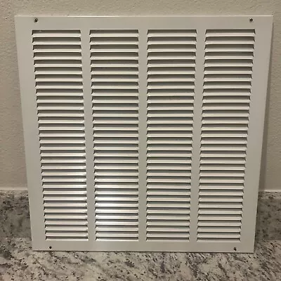 AC Heat Air Return Vent Cover Grille 16 X16  Duct Size Steel Ceiling Wall White • $14.99