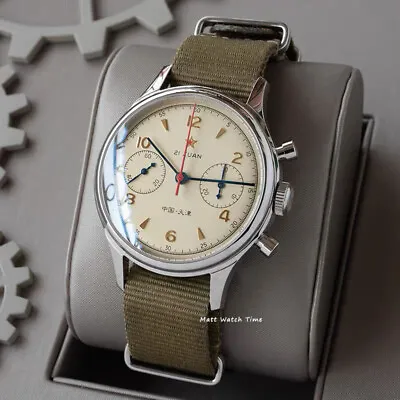 Seagull 1963 ST1901 Venus 38mm Chronograph Sapphire Display Back 2 Straps BNIB • $299