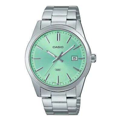 Casio MTP-VD03D-3A2 41mm Mint Green Dial Quartz Watch • $68