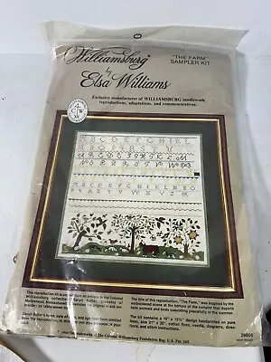 Williamsburg By Elsa Williams Needle Point Vintage The Farm New 29005 • $62