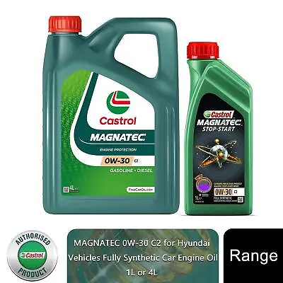 £29.59 • Buy 0w 30 Fully Synthetic Engine Oil, Castrol Magnatec 0w-30 C2 For Hyundai Vehicles