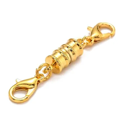 Magnetic Clasp Gold Lobster Claw Jewelry Making Supplies 45mm Set Brass • $5.06