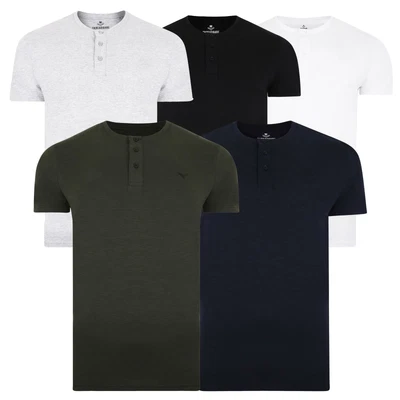 £9.99 • Buy Threadbare Mens Grandad T-Shirt Short Sleeve Slub Jersey Granddad Base Layer Top