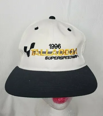$24.98 • Buy Vintage 1996 Nascar Talladega Superspeedway Racing Snapback Cap White 90s Hat 
