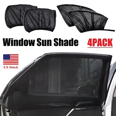 4× Universal Car Side Window Sun Shade Sunshade Cover Visor Mesh Screen Shield • $11.46