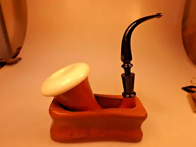 Decatur Solid American Walnut Calabash Pipe Stand Tub USA Made Regular Size • £51.01