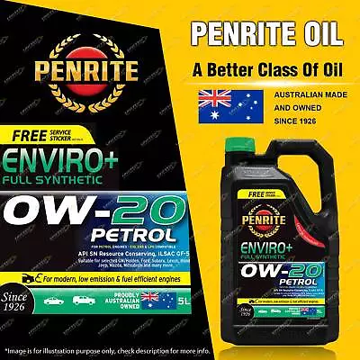 Penrite Full SYN Enviro+ 0W-20 Engine Oil 5L For MAZDA 2 3 6 CX-5 MX-5 CX-3 • $84.58