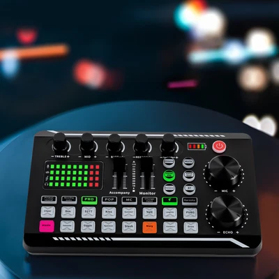 $31.35 • Buy Live Sound Card Audio Mixer Podcast Voice Changer F998 Multi-functional Device