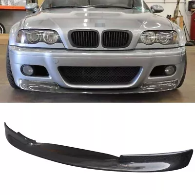 For BMW E46 M3 2001-2006 Carbon Fibre Front Bumper Lip Splitter Csl Type Spoiler • $313.50