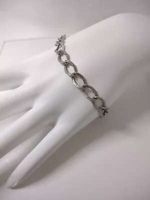  STERLING SILVER 925 Vintage ITALY LINK Charm BRACELET CA SIGNED • $26.50