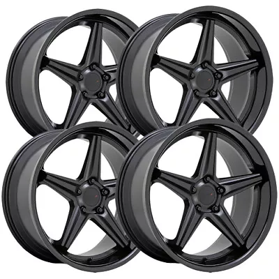 (Set Of 4) Staggered-TSW Launch 19  5x4.5  40mm Double Black Wheels Rims • $1404