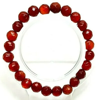 Natural Carnelian Round Gemstone Beads Energy Healing Stretch Bracelet PGB42 • $6.34