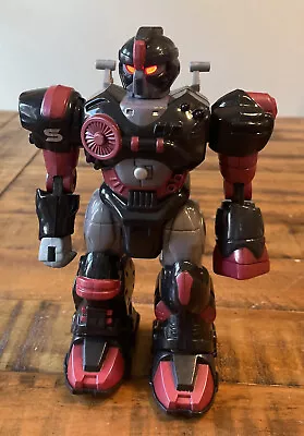 MARS Motorized Attack Robo Squad 7  Walking Robot Toy Black & Red WORKS • $12